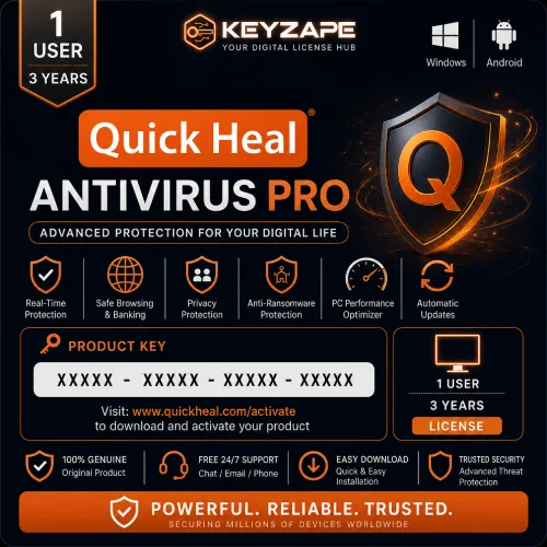 Quick Heal Antivirus Pro 1 User 3 Years