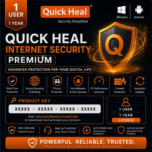 Quick Heal Internet Security Premium 1 User 1 Year