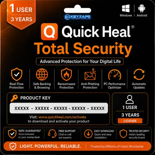 Quick Heal Total Security 1 User 3 Years